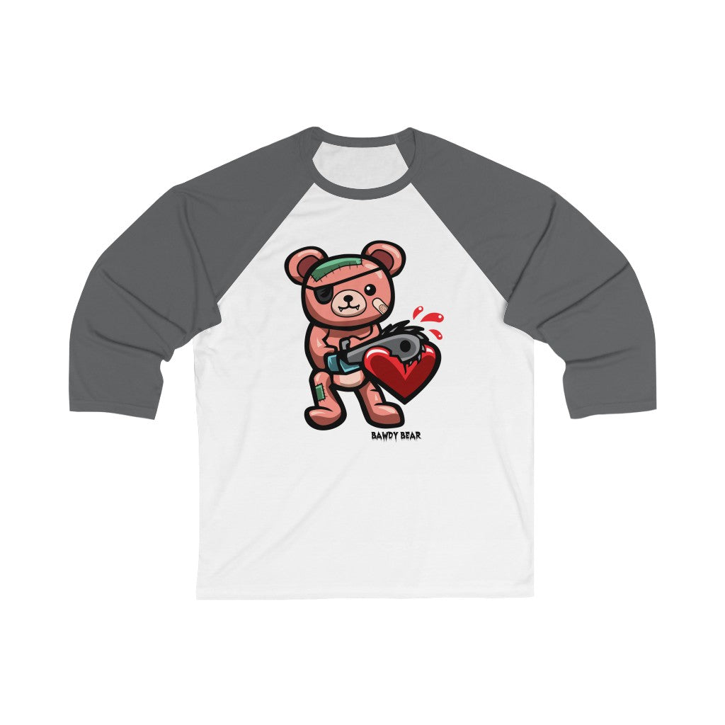 Spooky Bear Series "Chainsaw Bear" / Unisex 3/4 Sleeve Baseball Tee