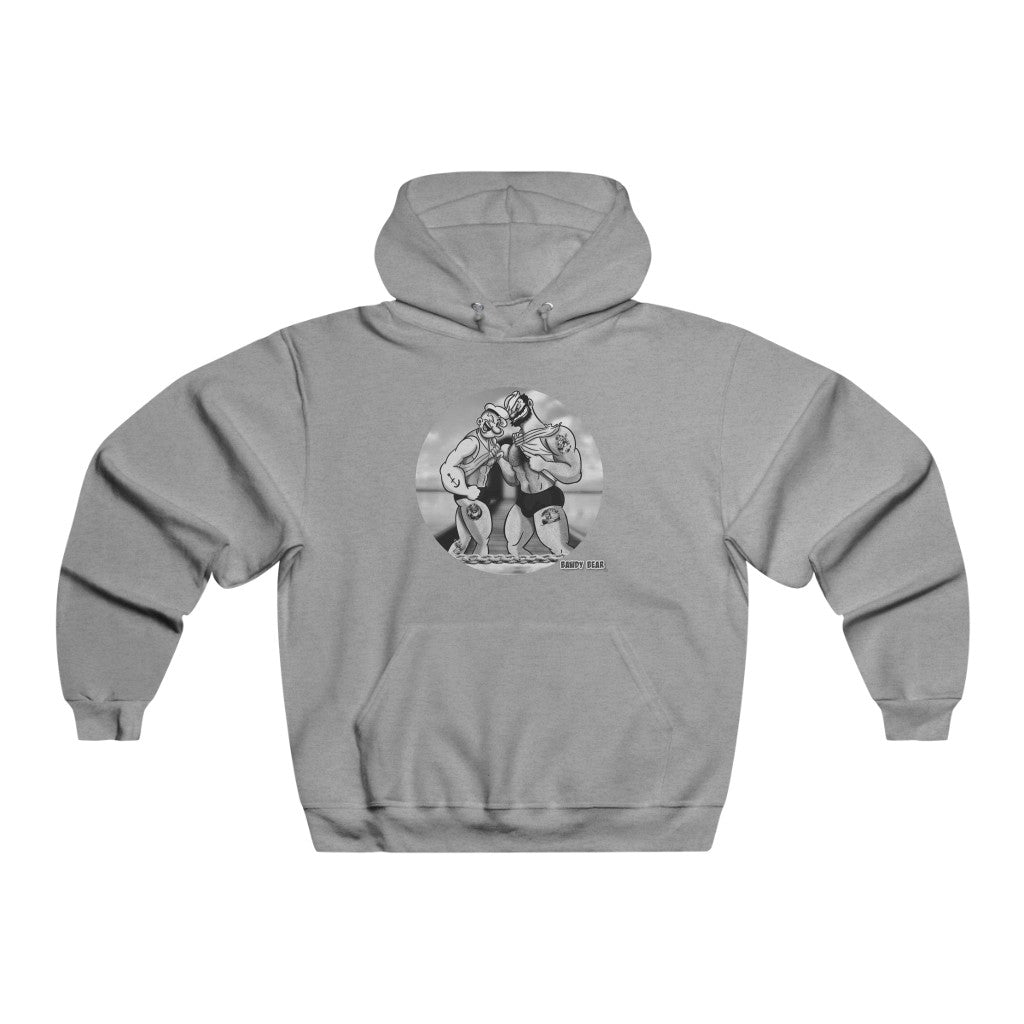 Bluto Loves Popeye BW / Men's NUBLEND® Hooded Sweatshirt