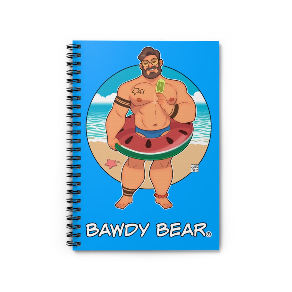 Bawdy Bear Ice Pop / Spiral Notebook - Ruled Line