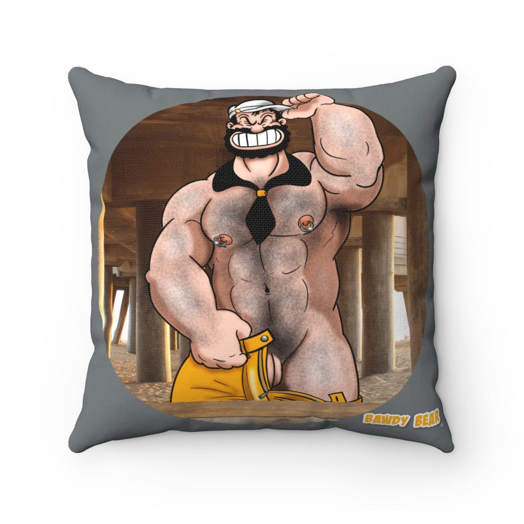 Bluto Exposed "Under The D Dock" / Spun Polyester Square Pillow