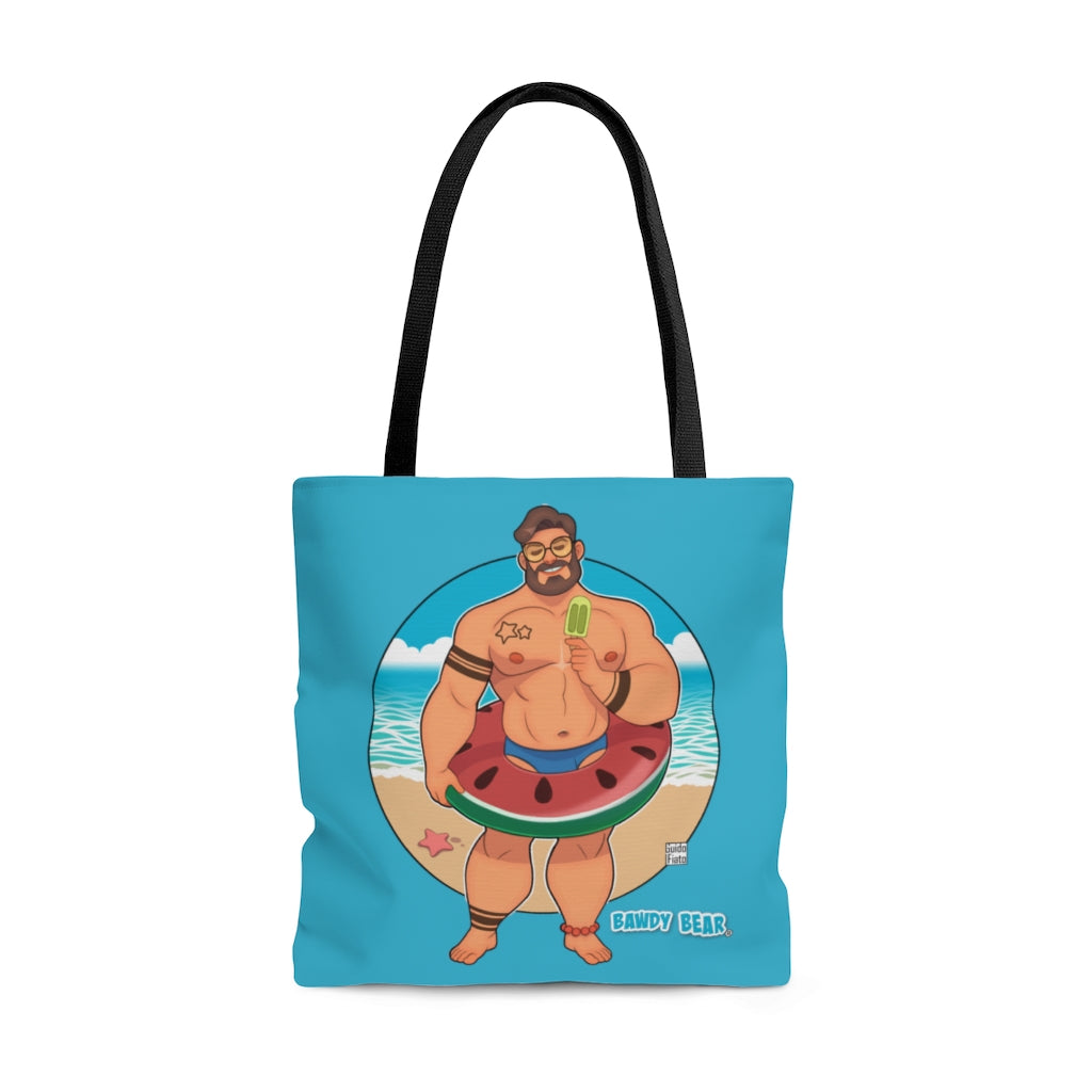 Bawdy Bear Ice Pop / AOP Tote Bag