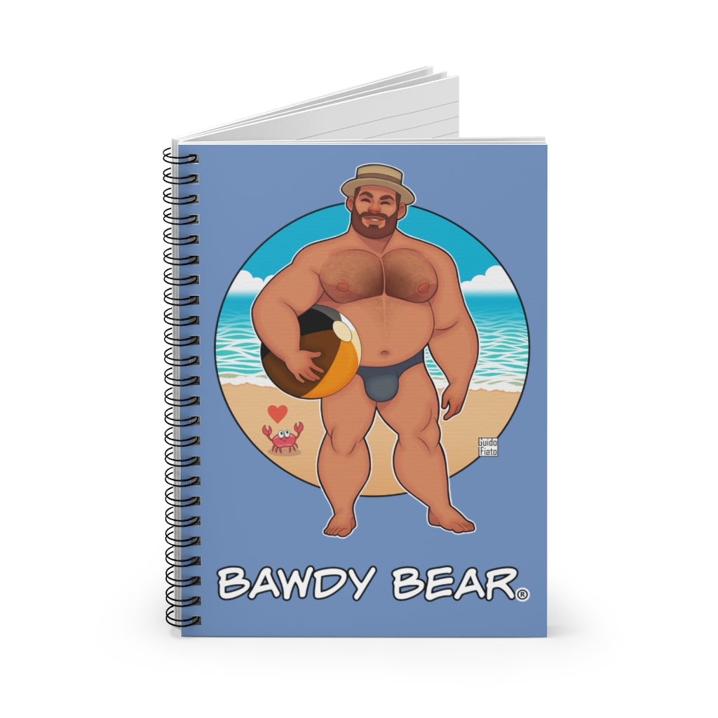 Bawdy Bear Beach Ball / Spiral Notebook - Ruled Line
