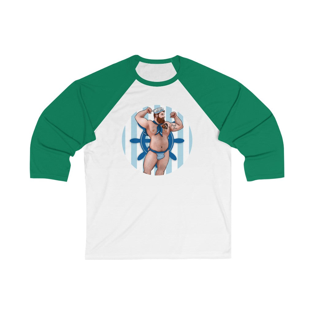 Sailor Bear / Unisex 3\4 Sleeve Baseball Tee