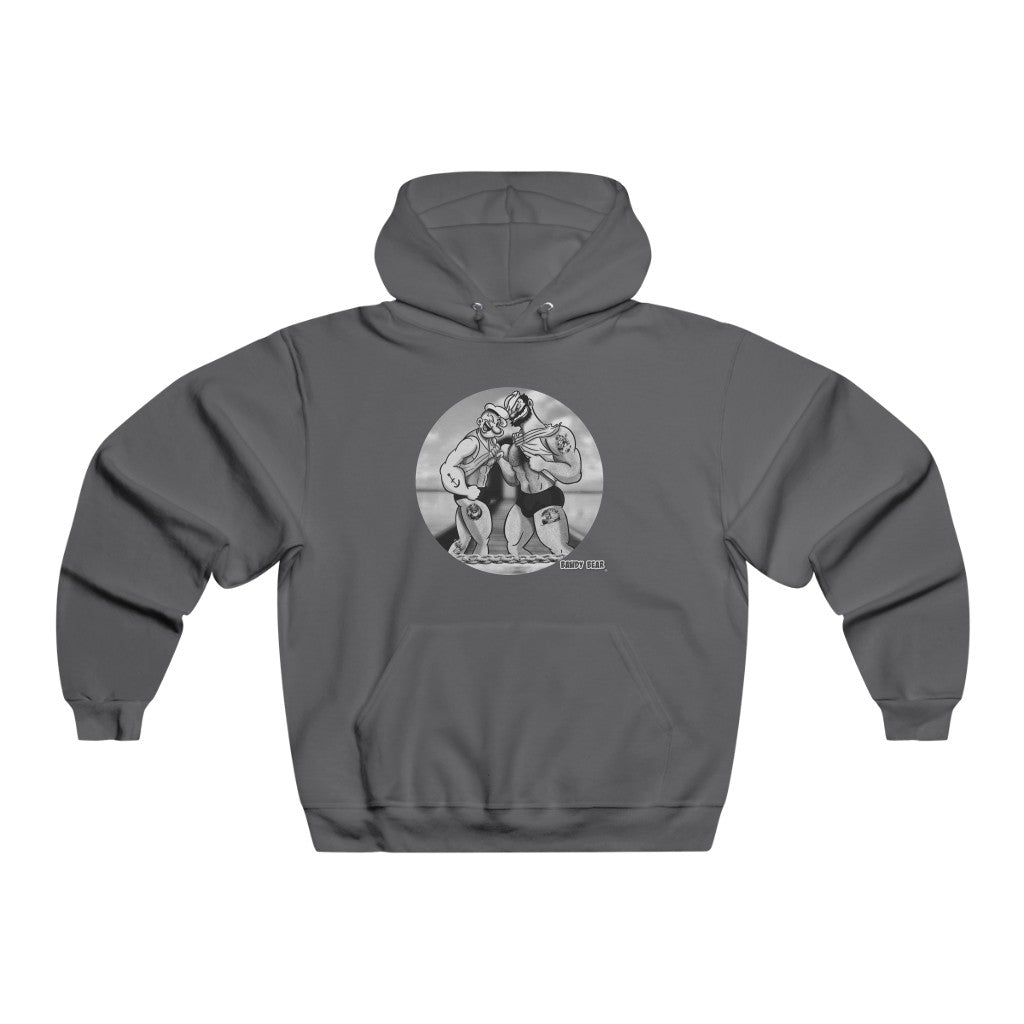 Bluto Loves Popeye BW / Men's NUBLEND® Hooded Sweatshirt