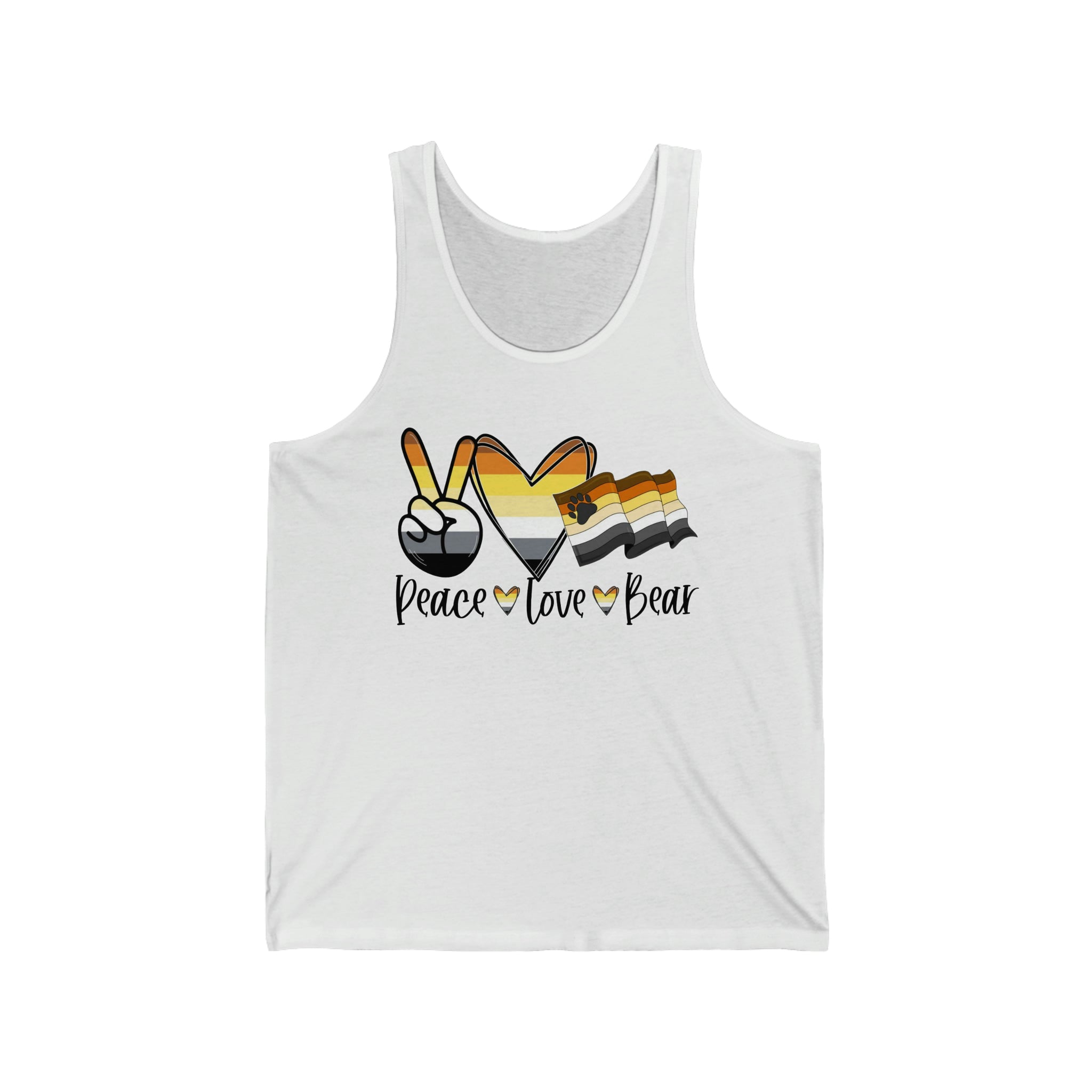 Peace Love Bear Pride / Unisex Jersey Tank