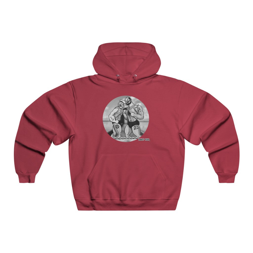Bluto Loves Popeye BW / Men's NUBLEND® Hooded Sweatshirt