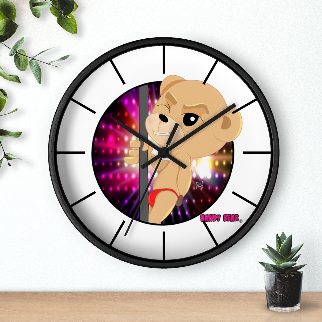 The Bawdy Bear "Pole Dancer" / Wall clock