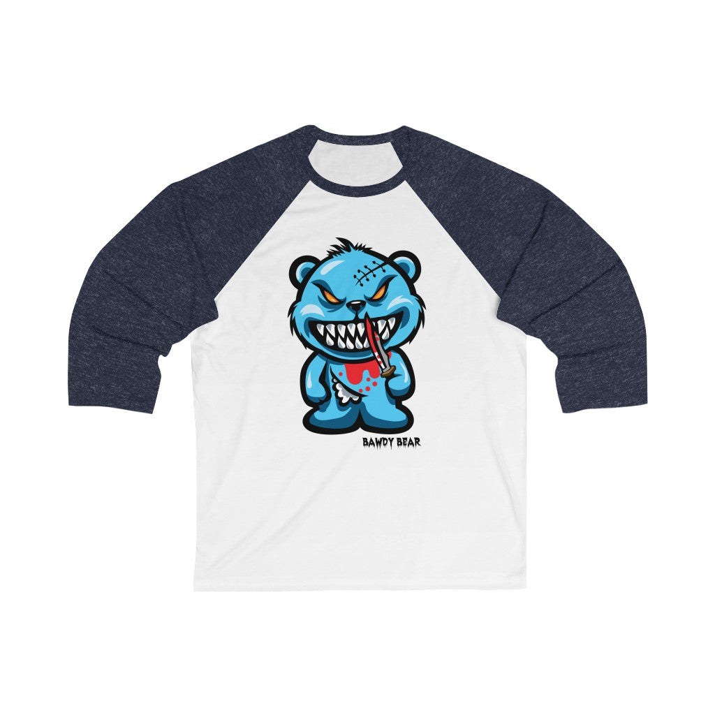 Spooky Bear Series "Chuckie Bear" / Unisex 3/4 Sleeve Baseball Tee