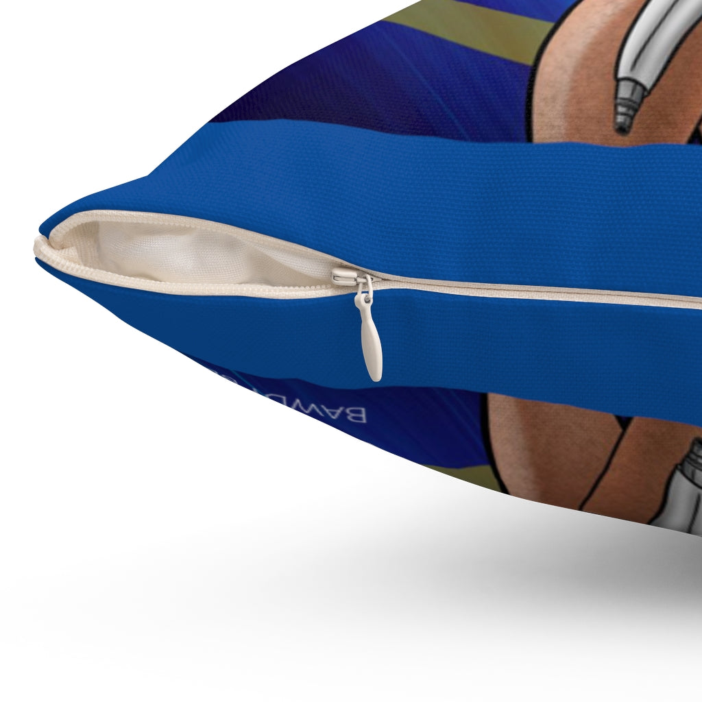 Nice & Naughty Power Ranger Blue / Spun Polyester Square Pillow