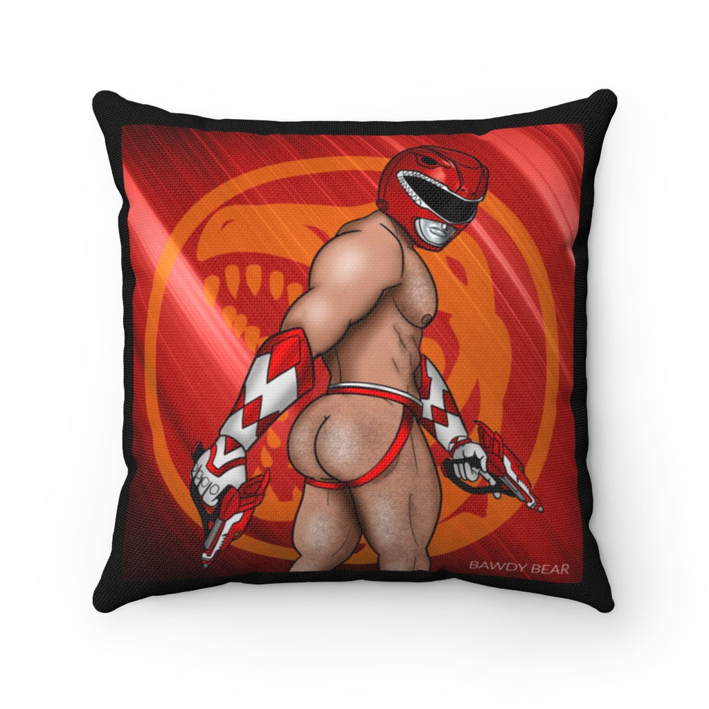 Nice & Naughty Power Ranger Red / Spun Polyester Square Pillow