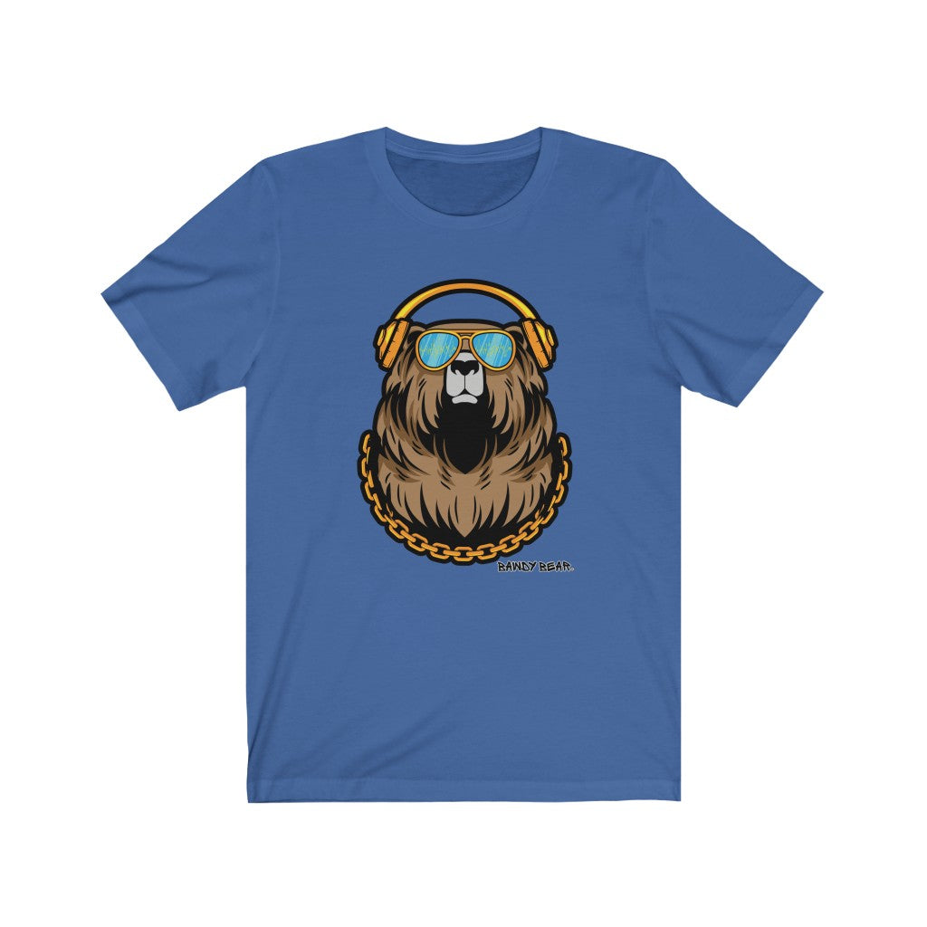 Bear Sunglasses & Headphones / Unisex Jersey Short Sleeve Tee