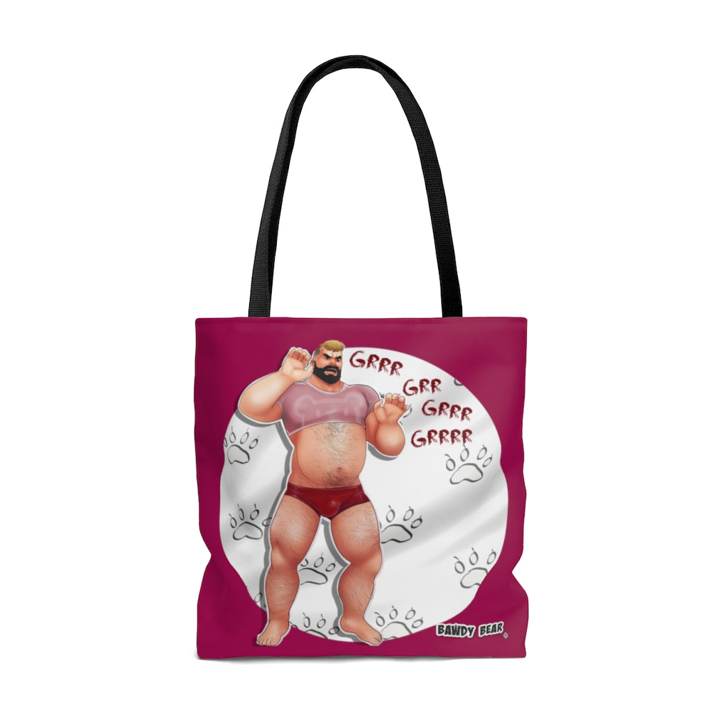 Bear Series "GRRR" / AOP Tote Bag