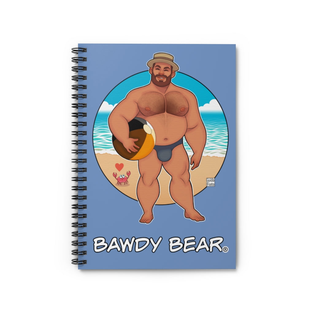 Bawdy Bear Beach Ball / Spiral Notebook - Ruled Line