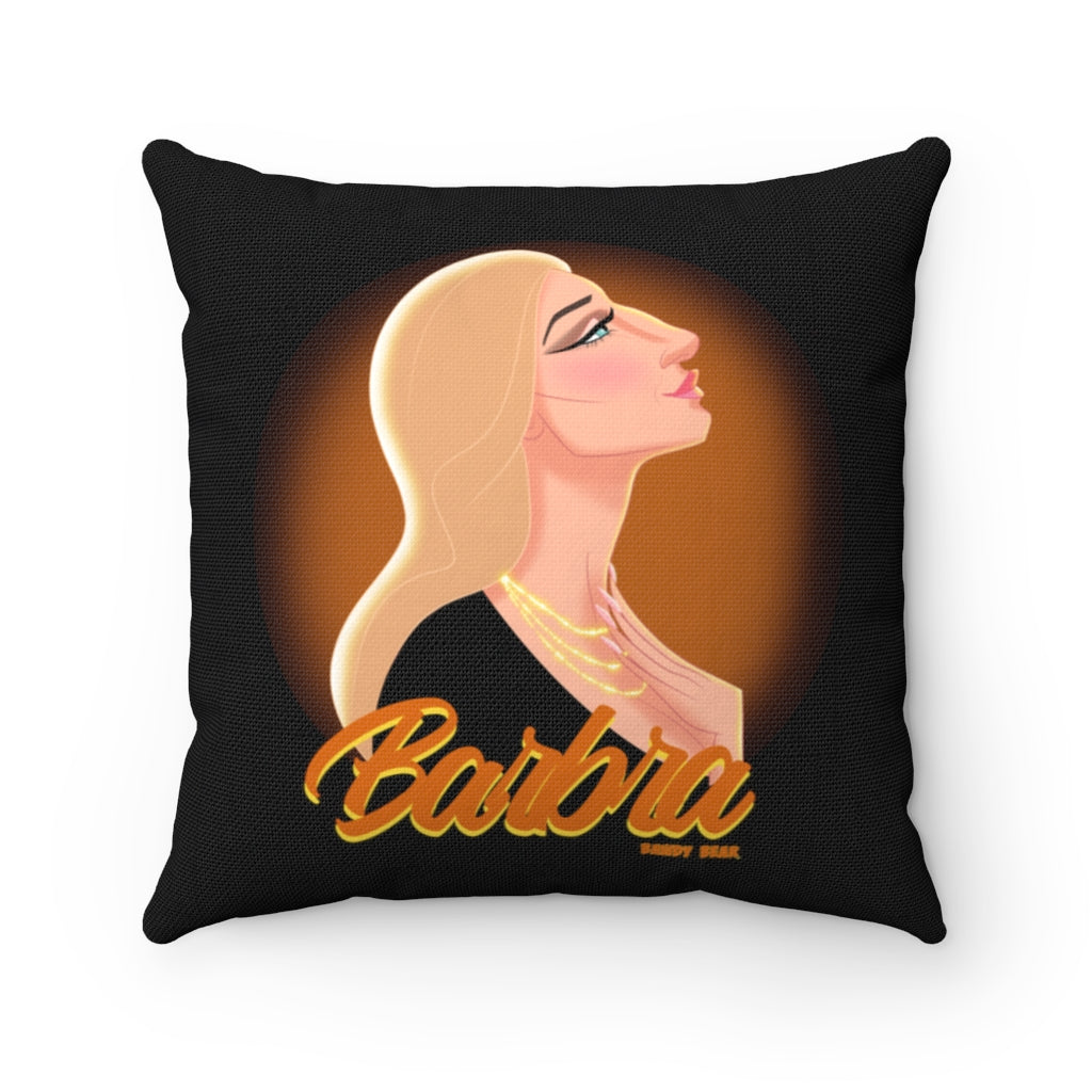 Pop Icon Series "Barbra" / Spun Polyester Square Pillow