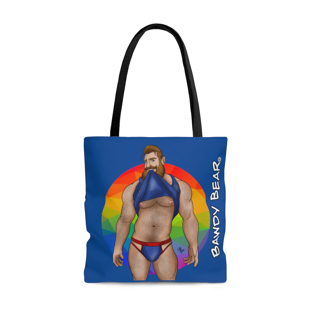 Bawdy Bear "Shirt Lift" / AOP Tote Bag