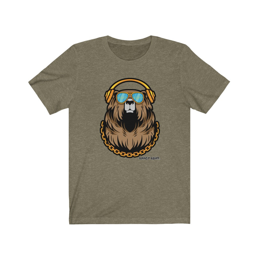 Bear Sunglasses & Headphones / Unisex Jersey Short Sleeve Tee
