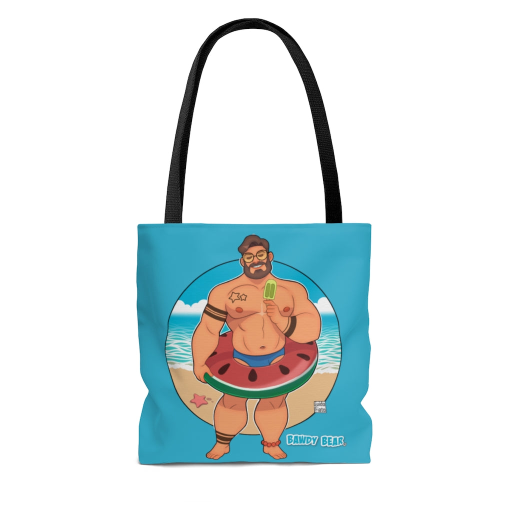 Bawdy Bear Ice Pop / AOP Tote Bag