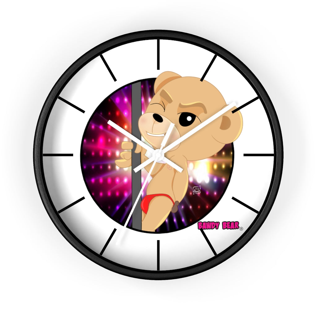 The Bawdy Bear "Pole Dancer" / Wall clock