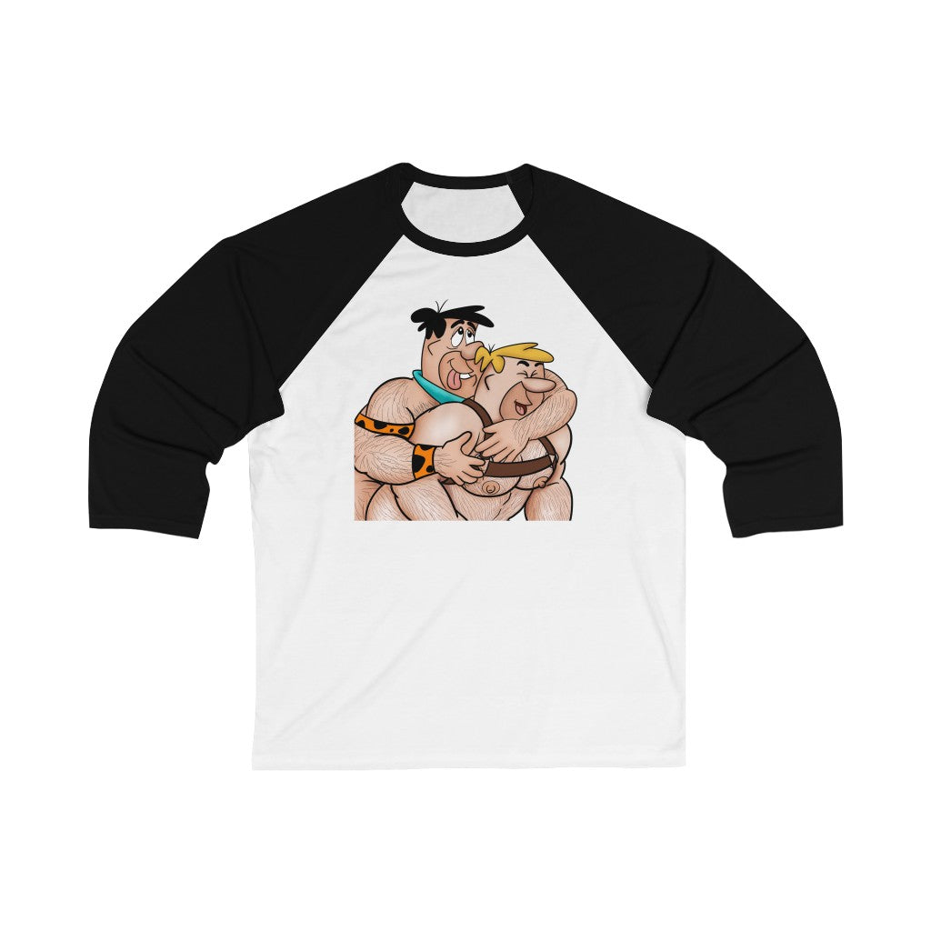 Fred & Barney Hug / Unisex 3\4 Sleeve Baseball Tee