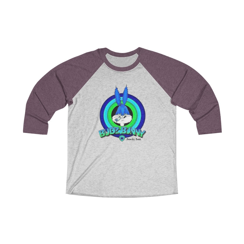 Budz Bunny / Unisex Tri-Blend 3/4 Raglan Tee