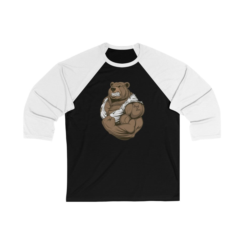 Muscle Bear / Unisex 3/4 Sleeve Baseball Tee