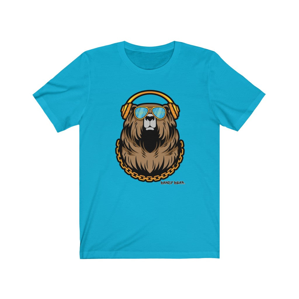Bear Sunglasses & Headphones / Unisex Jersey Short Sleeve Tee