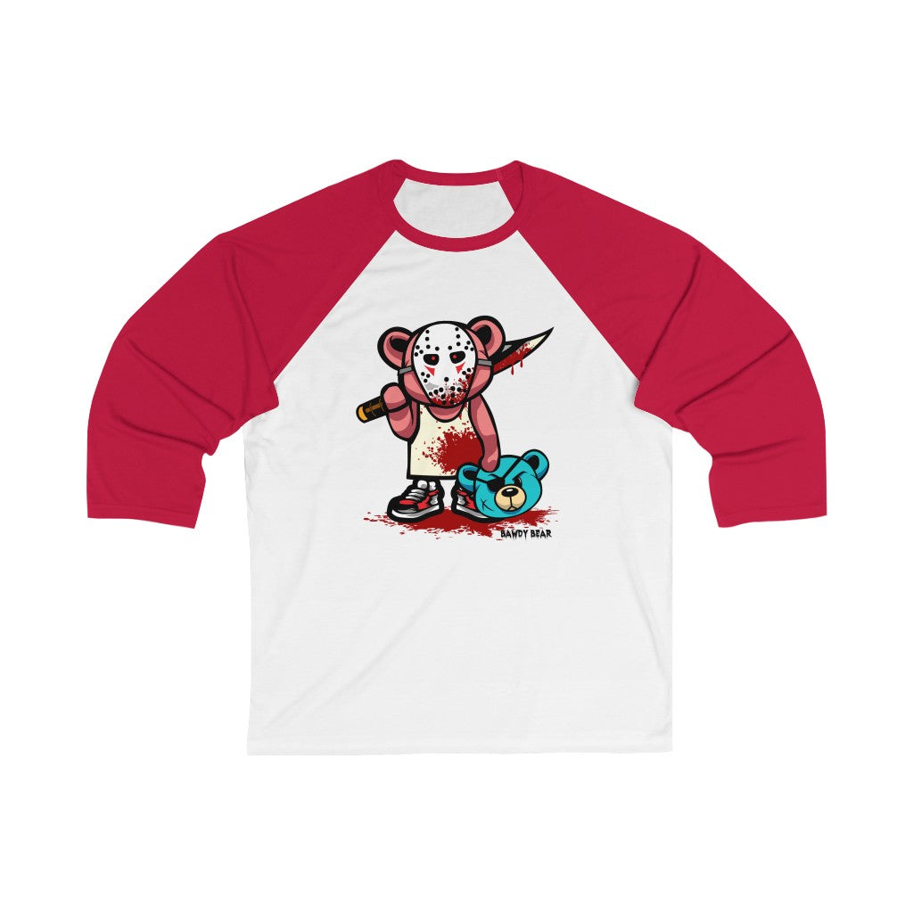 Spooky Bear Series "Dexter Bear" / Unisex 3/4 Sleeve Baseball Tee