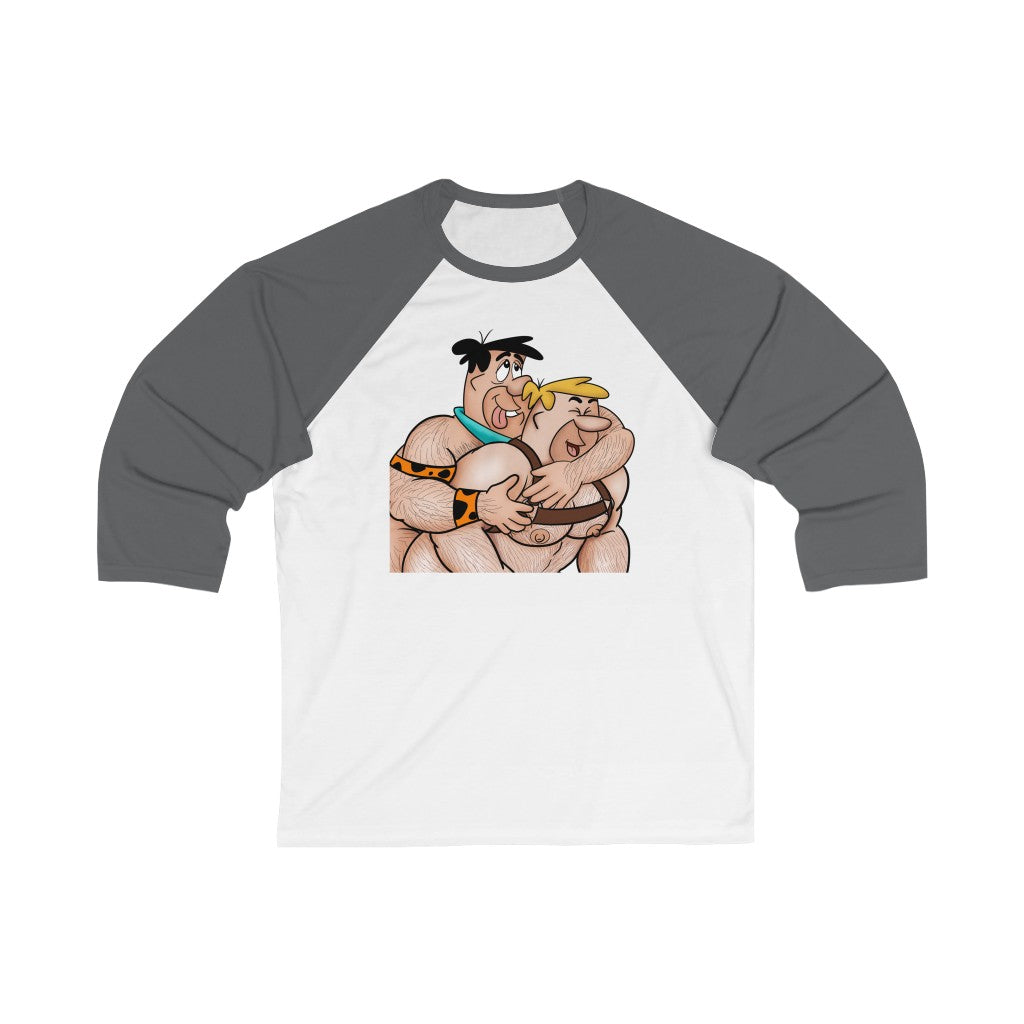 Fred & Barney Hug / Unisex 3\4 Sleeve Baseball Tee