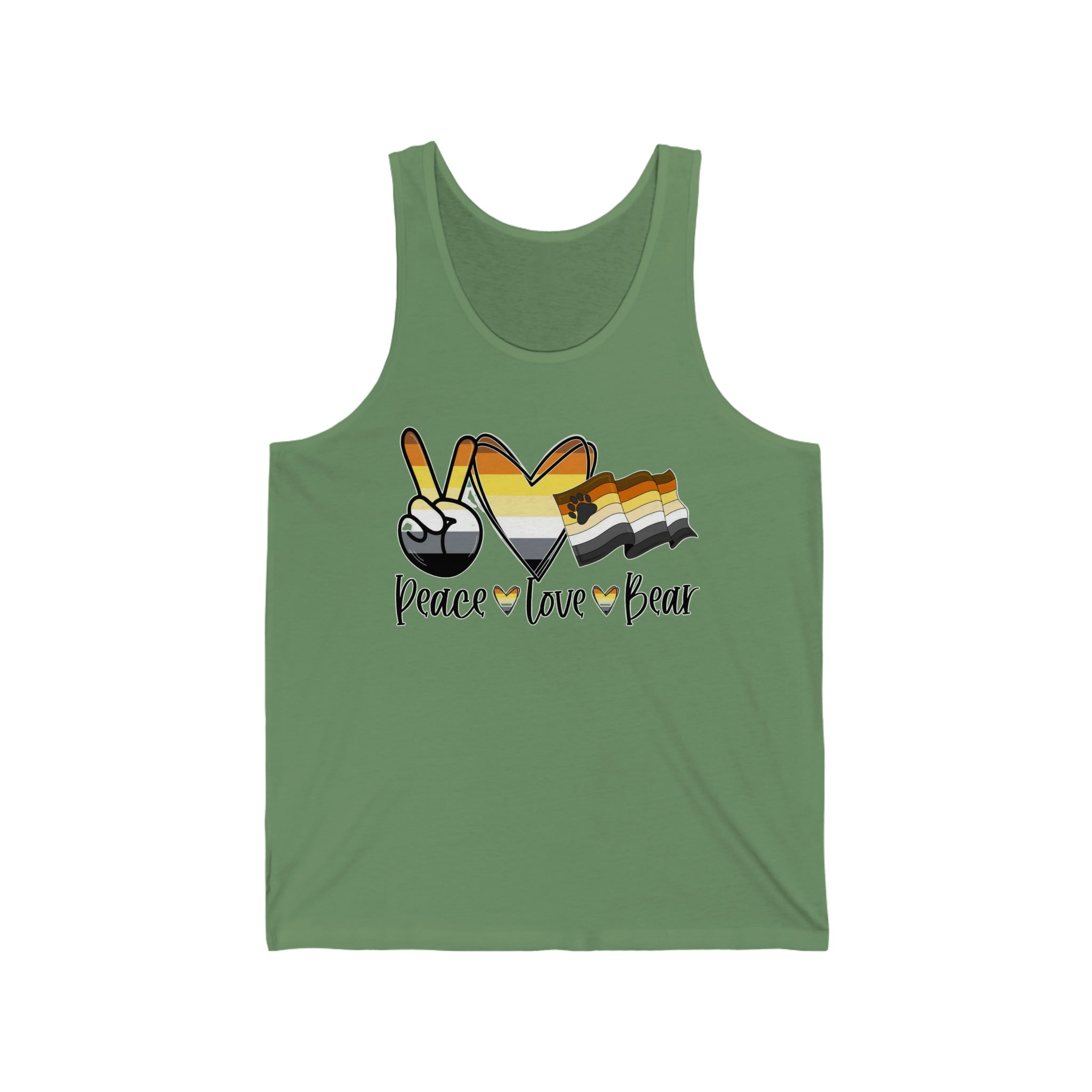 Peace Love Bear Pride / Unisex Jersey Tank