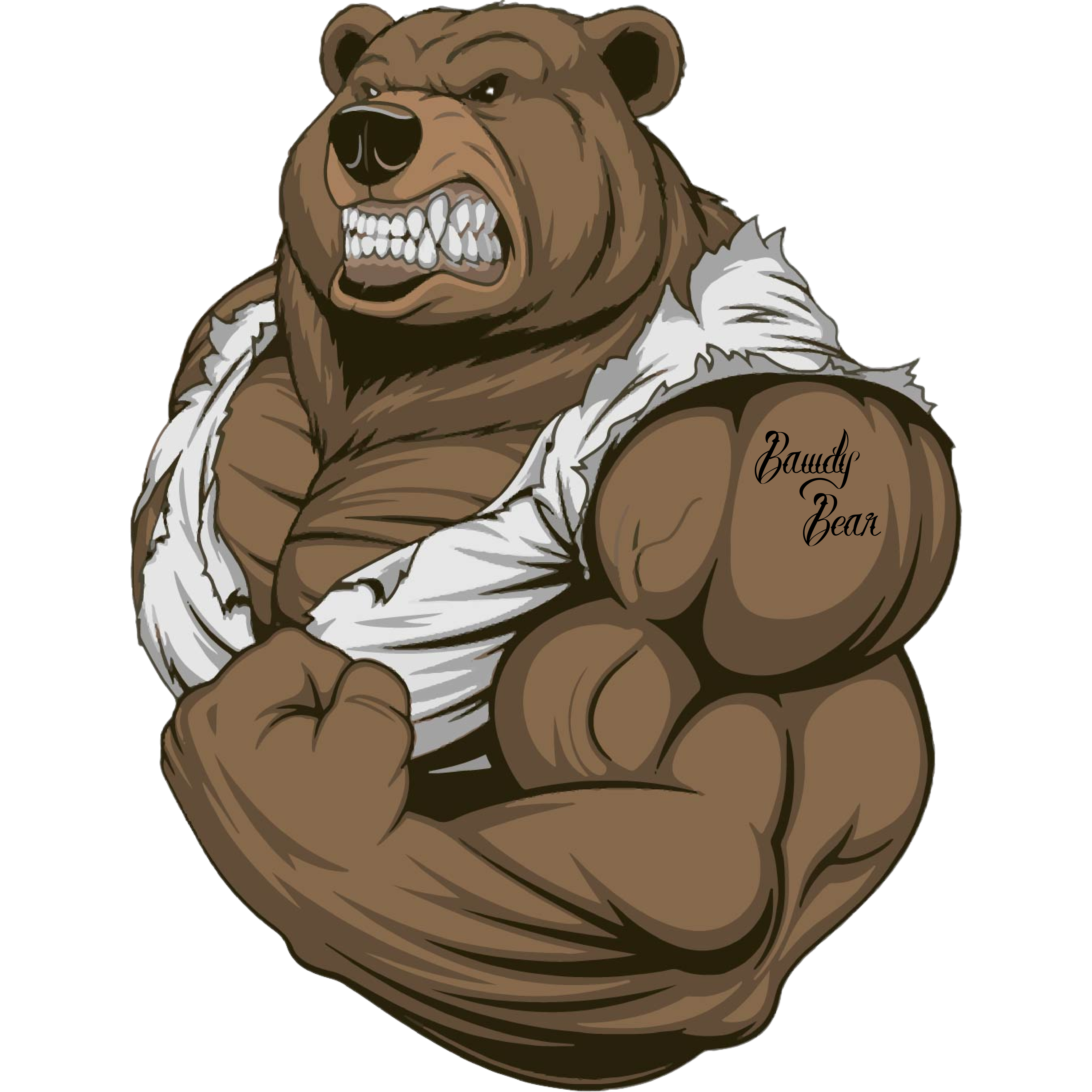 Muscle Bear / Unisex 3/4 Sleeve Baseball Tee