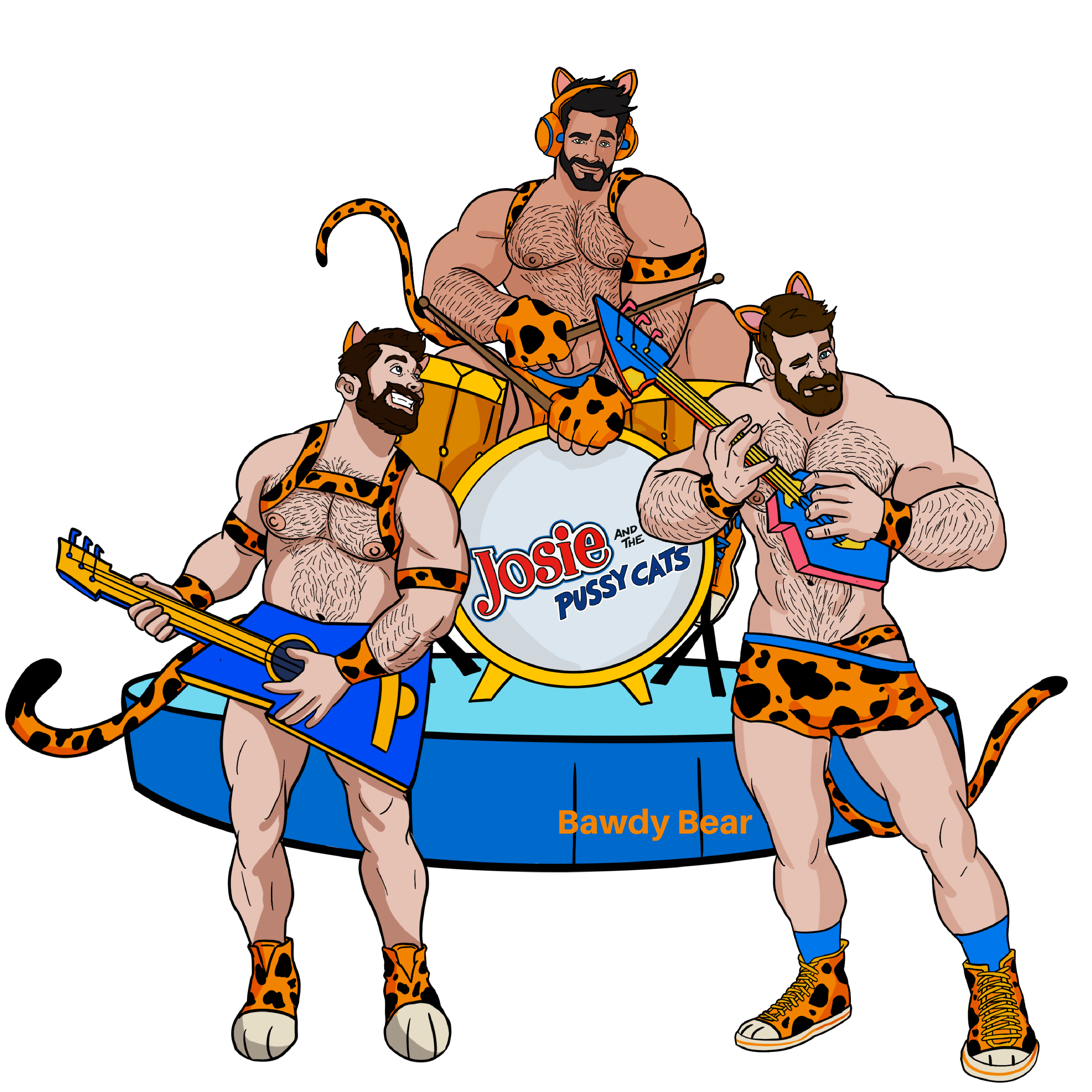 Pussycat Bears / Unisex 3\4 Sleeve Baseball Tee