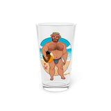 Bawdy Bear Beach Ball / Pint Glass, 16oz