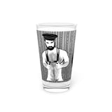 Leather Man Trio #2 / Pint Glass, 16oz