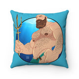 Aqua King / Spun Polyester Square Pillow