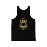 Bear Sunglasses & Headphones / Unisex Jersey Tank