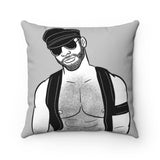 Leather Man 5 / Spun Polyester Square Pillow