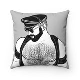 Leather Man 1 / Spun Polyester Square Pillow