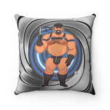 Bawdy Bear in Leather / Spun Polyester Square Pillow