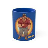 Bawdy Bear in Flannel / 11oz Accent Mug