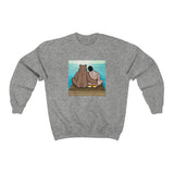 Bear Hug with Background / Unisex Heavy Blend™ Crewneck Sweatshirt