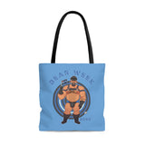 Bawdy Bear Leather / AOP Tote Bag