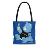 Tatted Blue Bear / AOP Tote Bag