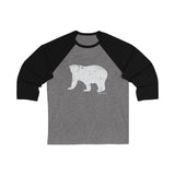 Grunge Bear / Unisex 3/4 Sleeve Baseball Tee