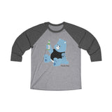 Blue Care Bear / Unisex Tri-Blend 3/4 Raglan Tee