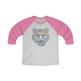 Geo Ice Bear / Unisex Tri-Blend 3/4 Raglan Tee