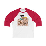 Fred & Barney Hug / Unisex 3\4 Sleeve Baseball Tee