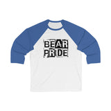 Bear Pride Grunge / Unisex 3\4 Sleeve Baseball Tee