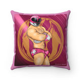 Nice & Naughty Power Ranger Pink / Spun Polyester Square Pillow