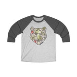 Geo Tropical Bear / Unisex Tri-Blend 3/4 Raglan Tee