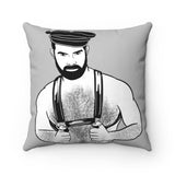 Leather Man 6 / Spun Polyester Square Pillow